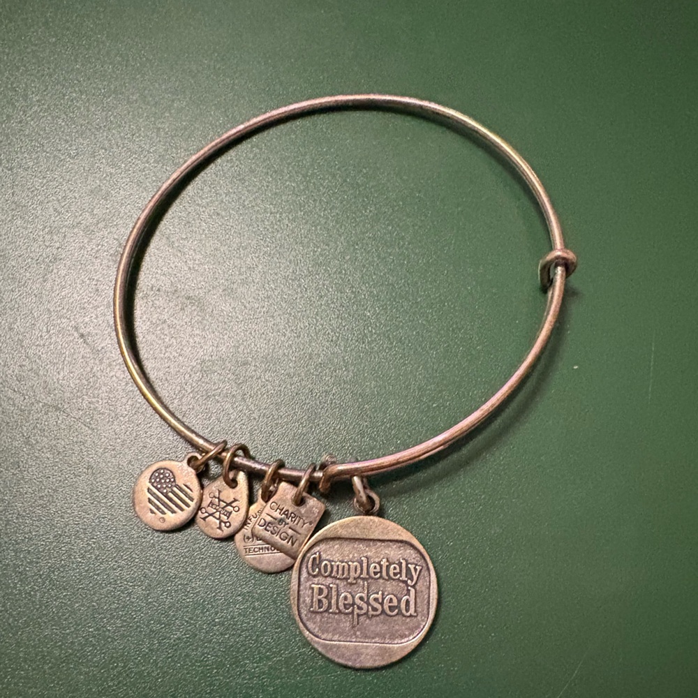 Copper Charm Bangle Bracelet
